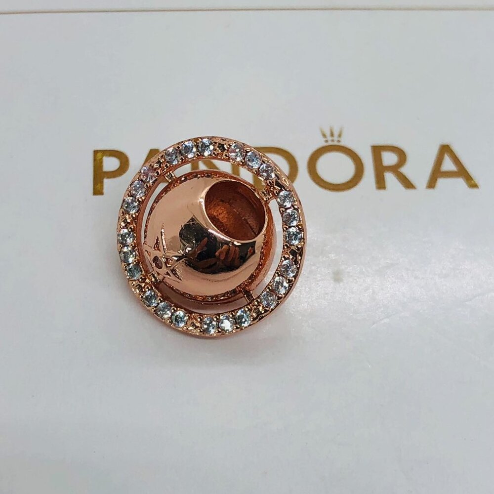 Pandora Rose Gold Sparkling Circle Charm